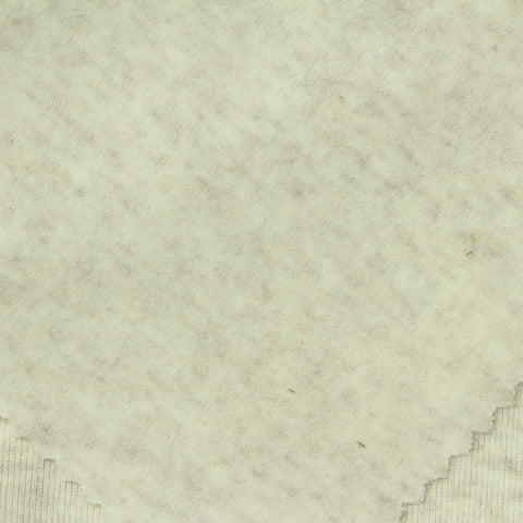 Light Beige Marl Rib Knit, Poly-Cotton, 220 gsm