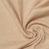 Brushed Viscose Polyester Stretch Rib Knit Fabric, 185 gsm, 155 cm — Beige — photo 1