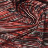 Red Horizontal-Stripe Jersey Knit, Polyester, 160 gsm — photo 1