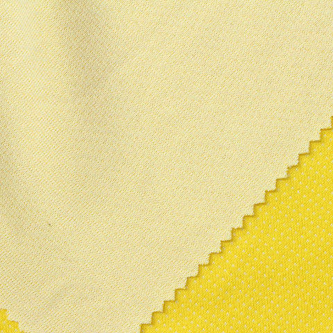 Yellow Marl Birdseye Knit, Viscose-Poly