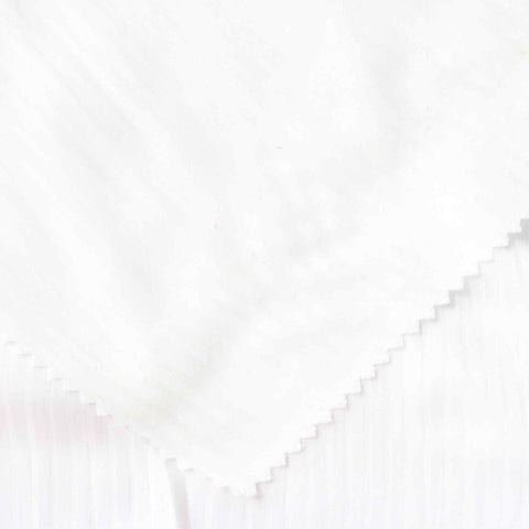 Jacquard 100% Polyester Woven Fabric, 102 gsm, 145 cm — White