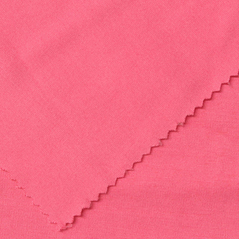 Viscose Nylon Stretch Ponte Knit Fabric, 360 gsm, 160 cm — Pink