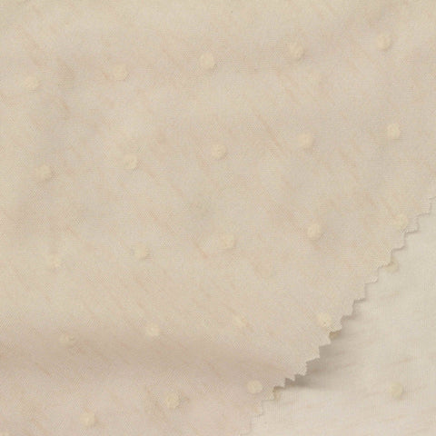 Cream Dot Chiffon, Polyester, 75 gsm