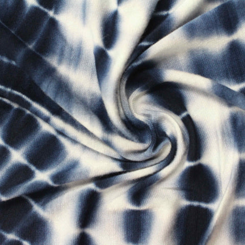 Indigo Abstract Knit, Viscose