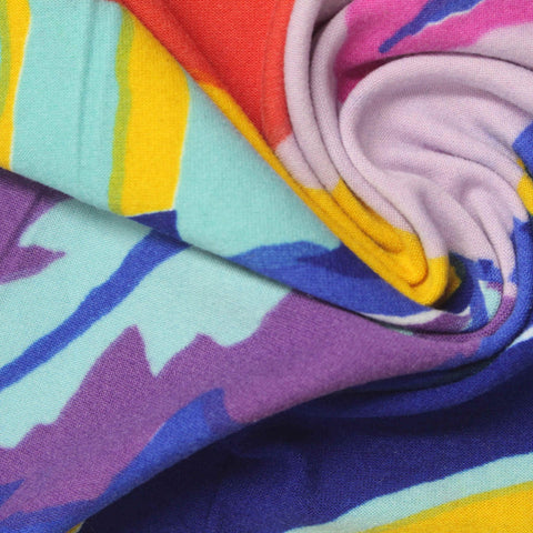 Purple Abstract Milk Silk Knit, Polyester