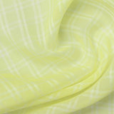 Pale Green Plaid Chiffon, Polyester — photo 1