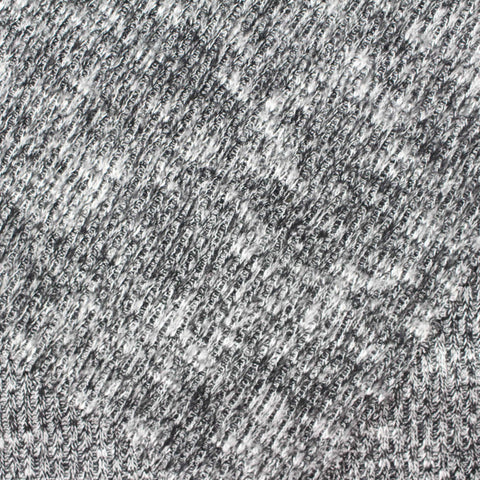 Black Marl Rib Knit, Viscose-Poly, 295 gsm