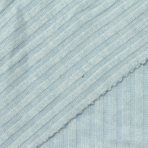 Viscose Polyester Blend Rib Knit Fabric, 181 gsm, 163 cm — Blue