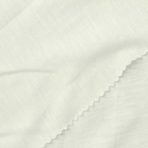 Off-White Marl Jersey Knit, Cotton-Viscose