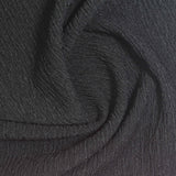 Black Textured Crepe, Polyester — photo 1