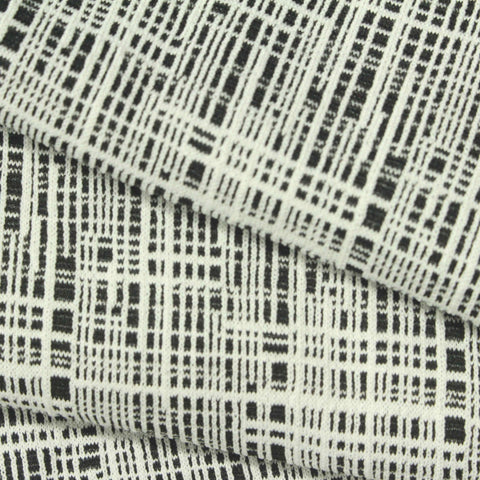 Black Geometric Jacquard, Polyester, 220 gsm
