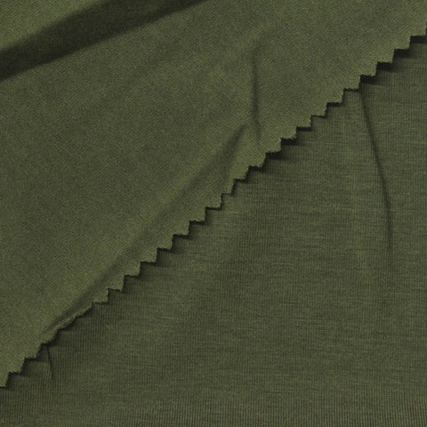 Cotton Viscose Stretch Jersey Knit Fabric, 195 gsm, 160 cm — Green