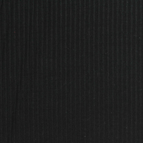 Black Pinstripe Rib Knit, Tencel Lyocell