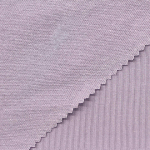 Cotton Stretch Rib Knit Fabric, 250 gsm, 175 cm — Purple