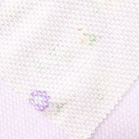 Purple Floral Waffle Knit, Poly-Viscose