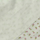 Pink Flowers Rib Knit, Polyester, 210 gsm — photo 1
