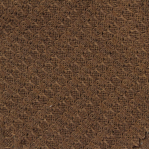 Polyester Viscose Stretch Waffle Knit Fabric, 170 gsm, 155 cm — Brown