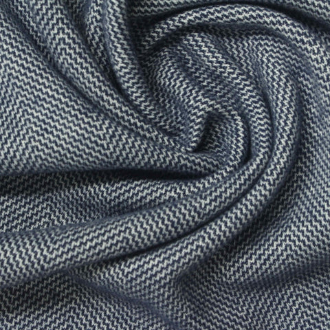 Navy Chevron Jacquard, Polyester