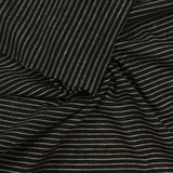 Black Horizontal-Stripe Jersey Knit, Poly-Viscose, 108 gsm — photo 1