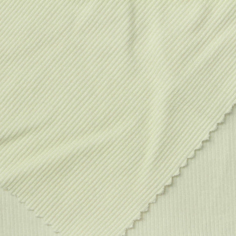 Polyester Viscose Stretch Rib Knit Fabric, 330 gsm, 150 cm — Green