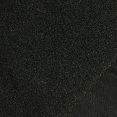 Polyester Cotton Fleece Fabric, 360 gsm, 165 cm — Black