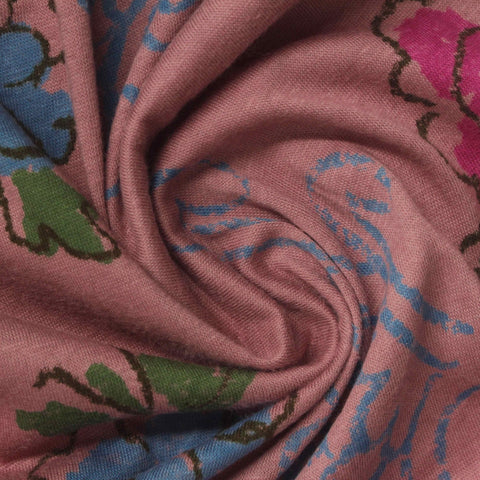 Blue Flowers Jersey Knit, Cotton