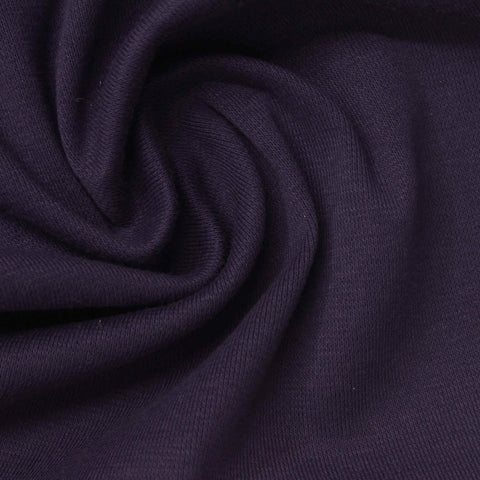 Dark Purple Rib Knit, Cotton