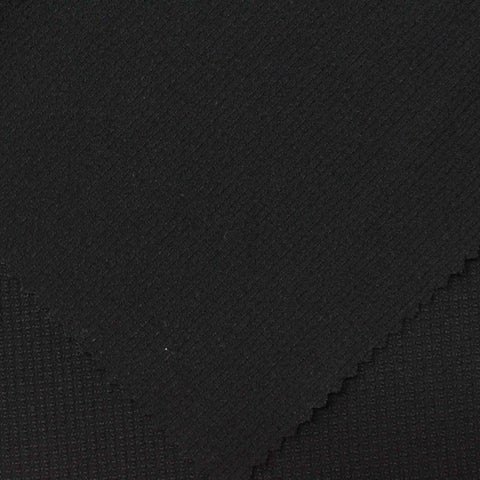 Polyester Stretch Knit Fabric, 160 gsm, 160 cm — Black