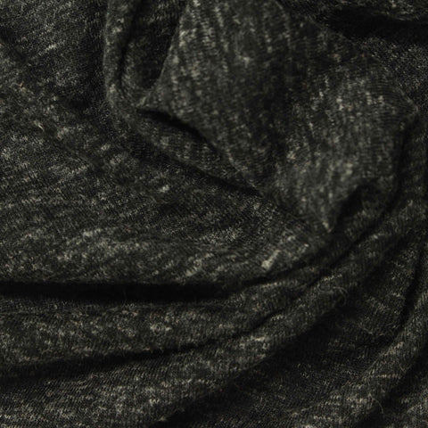 Polyester Linen Jersey Knit Fabric, 145 gsm, 175 cm — Grey