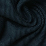 Polyester Viscose Stretch Rib Knit Fabric, 375 gsm, 120 cm — Navy — photo 1