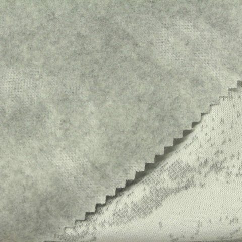Dark Grey Abstract French Terry, Poly-Viscose