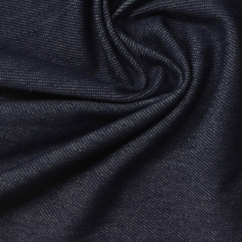 Dark Blue Marl Denim, Poly-Cotton