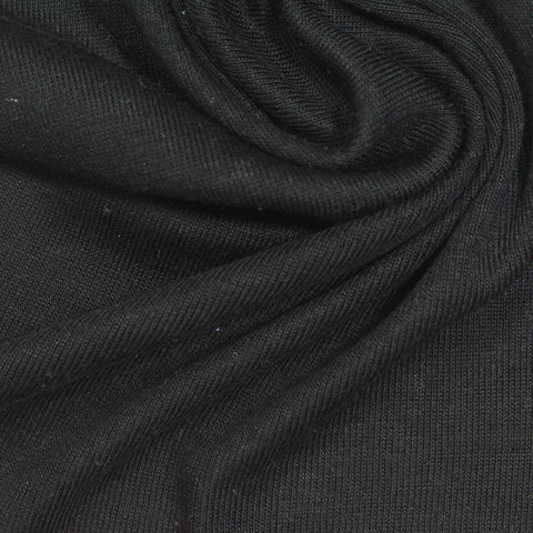 Black Rib Knit, Tencel Lyocell
