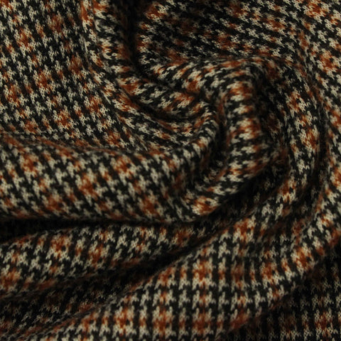 Black Houndstooth Jacquard, Polyester, 190 gsm, 165 cm