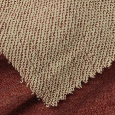 Red Marl French Terry, Cotton-Poly, 261 gsm