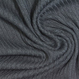 Viscose Polyester Stretch Rib Knit Fabric, 285 gsm, 155 cm — Grey — photo 1