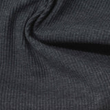 Polyester Viscose Stretch Rib Knit Fabric, 360 gsm, 155 cm — Grey — photo 1