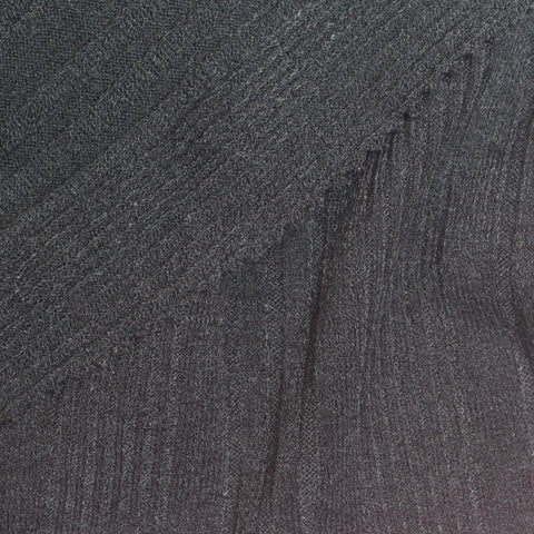 Dark Grey Marl Rib Knit, Poly-Viscose, 280 gsm, 140 cm