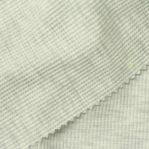 Light Grey Marl Waffle Knit, Poly-Viscose
