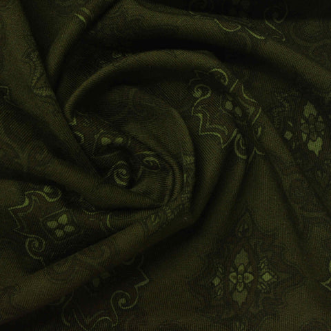 Jacquard 100% Cotton Jersey Knit Fabric, 154 gsm, 144 cm — Green