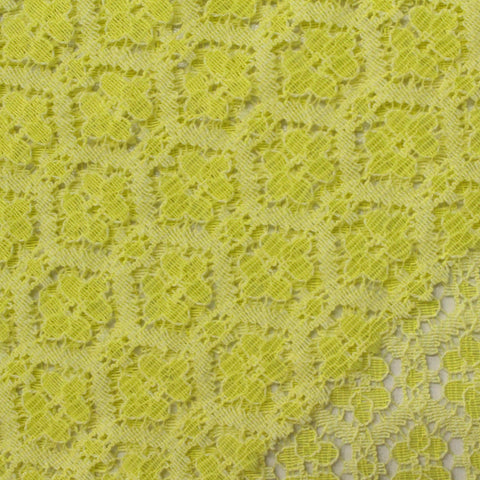 Lime Floral Lace, Cotton