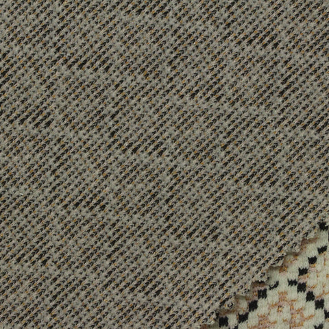 Black Houndstooth Jacquard, Poly-Cotton, 290 gsm