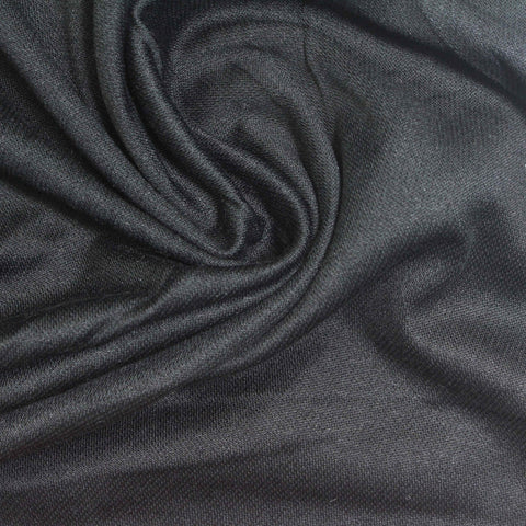 Dark Grey Marl Interlock Knit, Cotton-Poly, 155 gsm