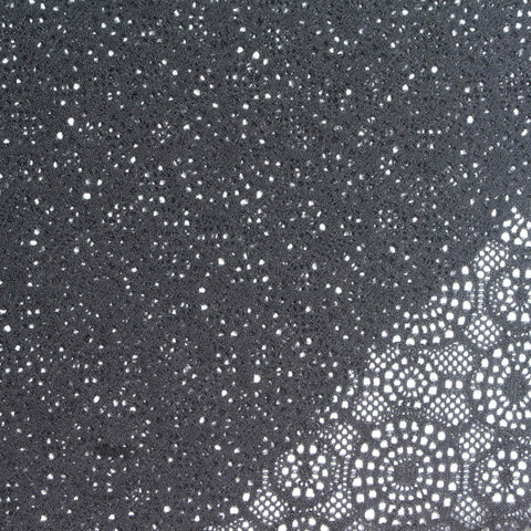 Nylon Stretch Lace Fabric, 132 gsm, 128 cm — Grey