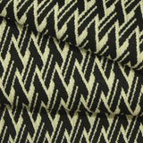 Black Zigzag Interlock Knit, Poly-Viscose — photo 1