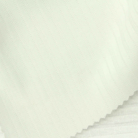 Striped Polyester Stretch Knit Fabric, 230 gsm, 160 cm — White