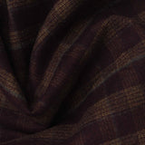 Dark Brown Plaid Woven, Poly-Viscose, 285 gsm, 150 cm, ref EF-265152 — photo 1