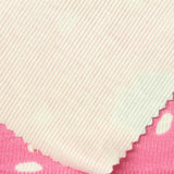 Pink Flowers Rib Knit, Viscose, 220 gsm — photo 1