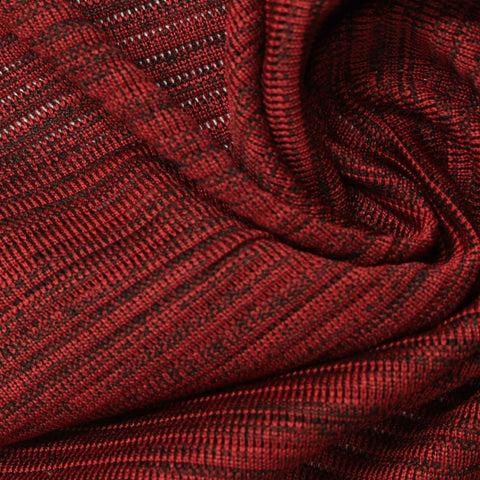Red Horizontal-Stripe Knit, Poly-Nylon