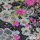 Pink Roses Woven, Viscose — photo 1